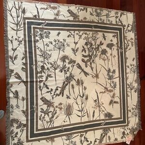 Adore Alma Floral Gray and Cream Scarf